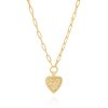 Best Anna Beck Medium Heart Personalised Necklace - Gold