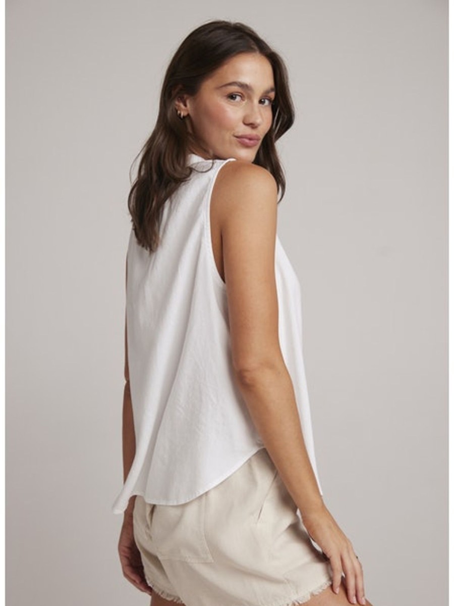 Wholesale bella dahl Sleeveless Pullover Top White