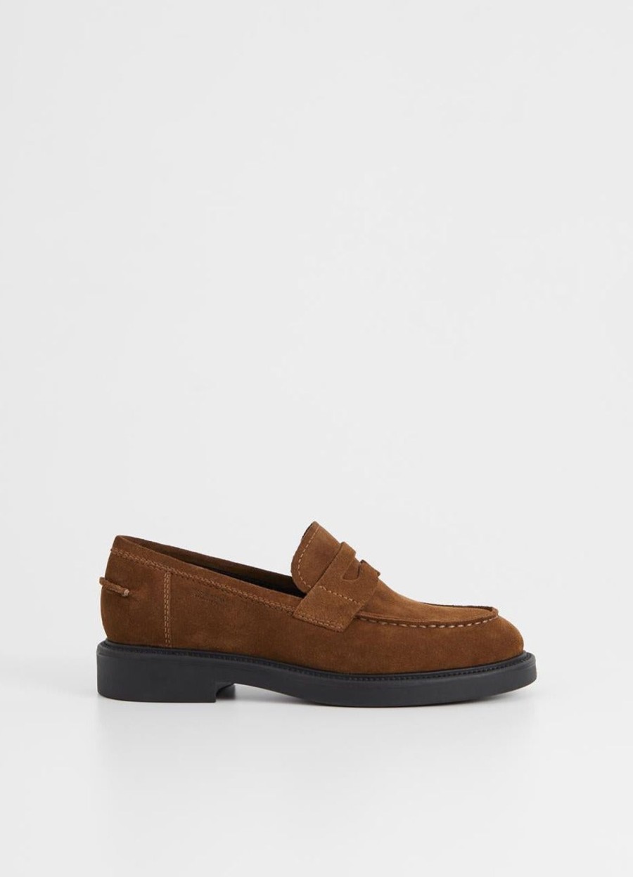 Clearance Vagabond Alex W Suede Loafer Cognac