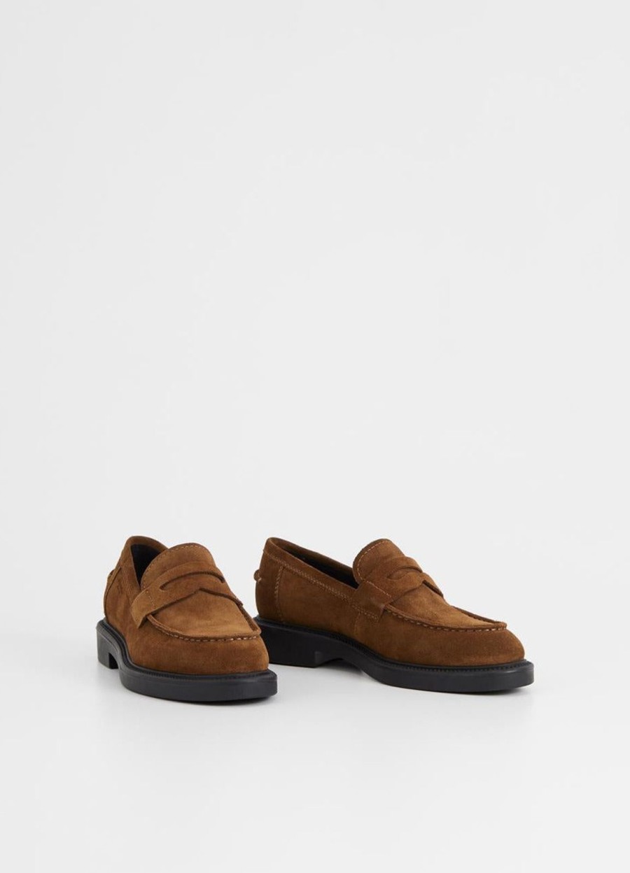 Clearance Vagabond Alex W Suede Loafer Cognac