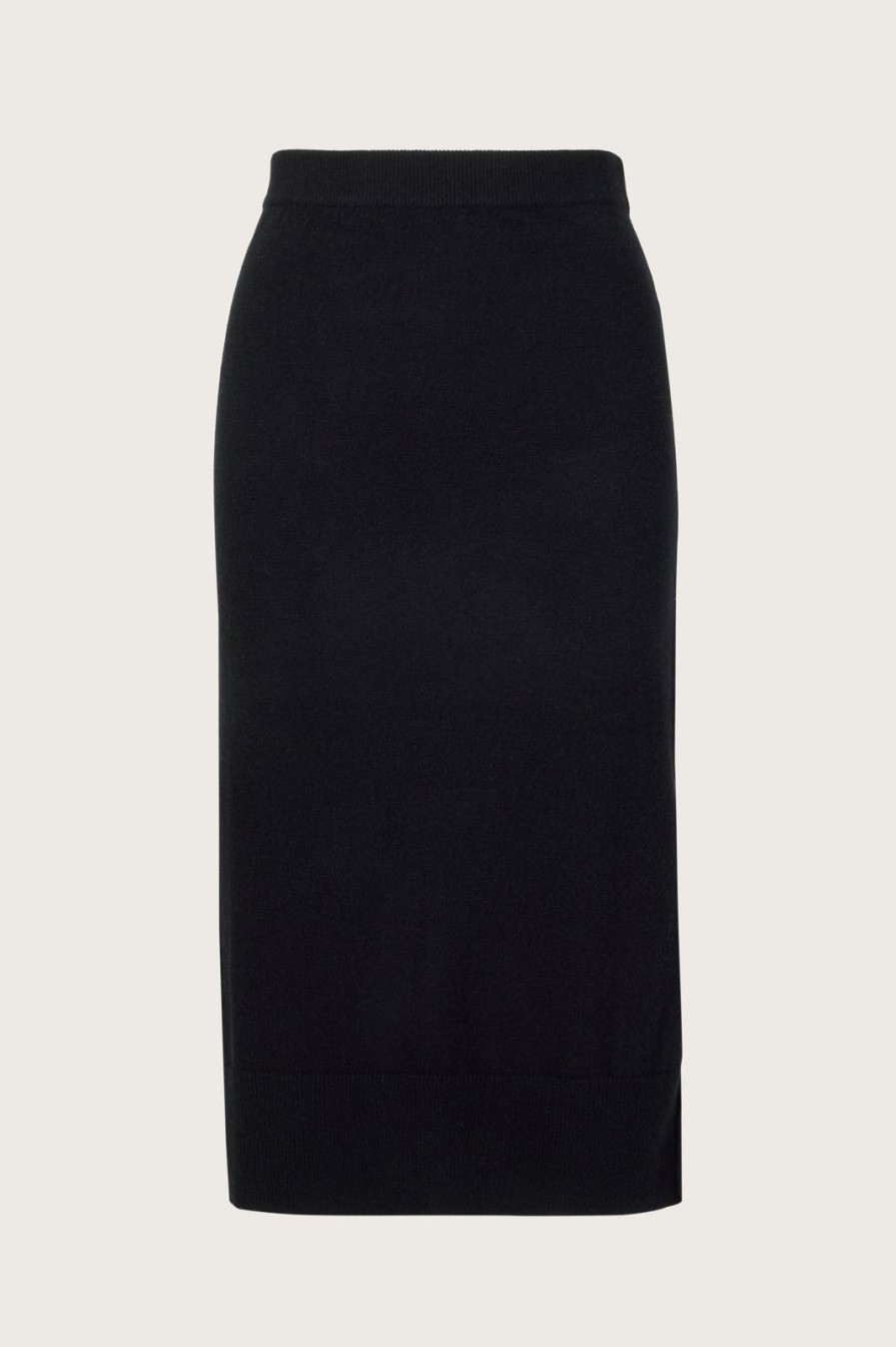 Clearance Not Shy Karina Cashmere Pencil Skirt Black