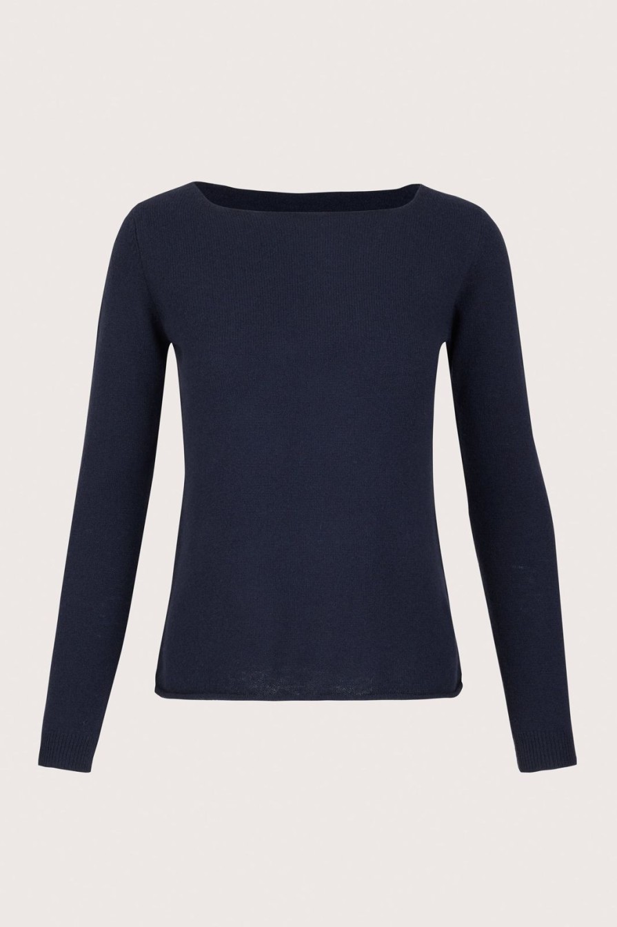 Wholesale Sass & Edge Renfrew Cashmere Boat Neck Navy