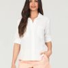 New bella dahl Split Back Shirt White