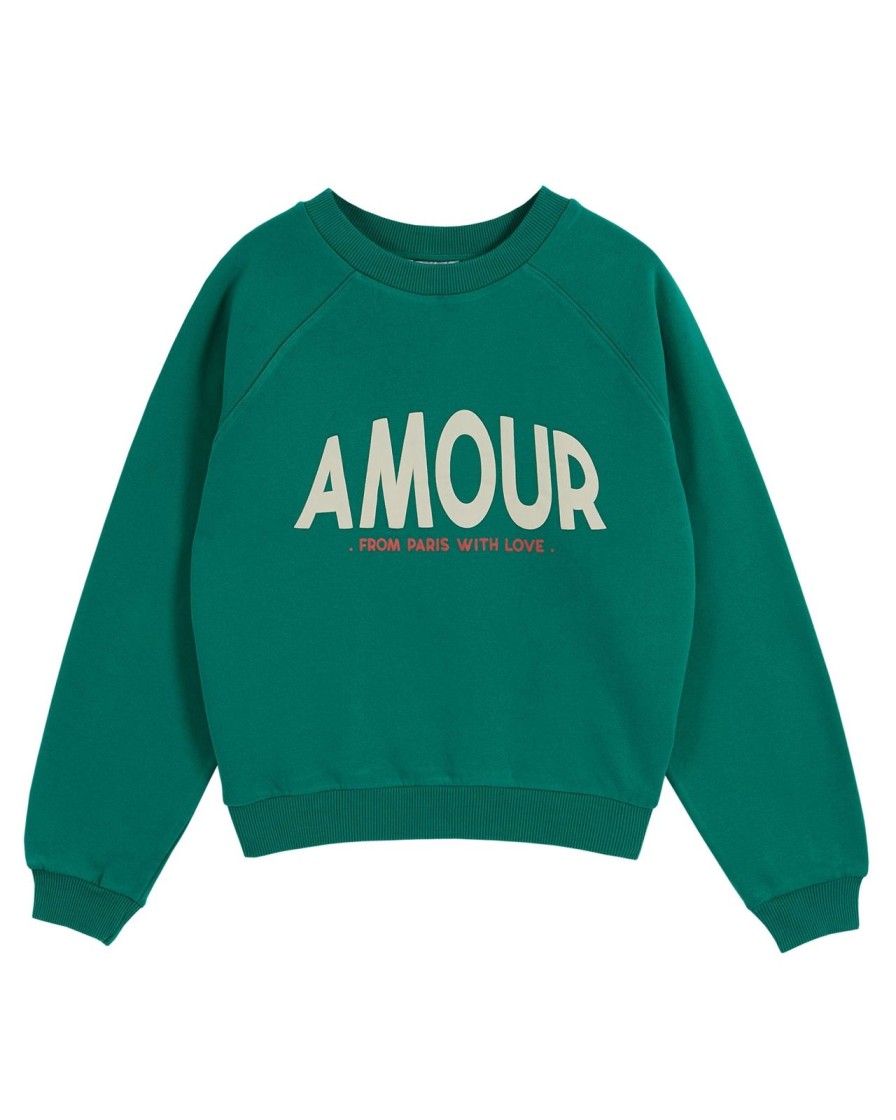 Clearance Emile & Ida Zamour Amour Sweatshirt Green Bean