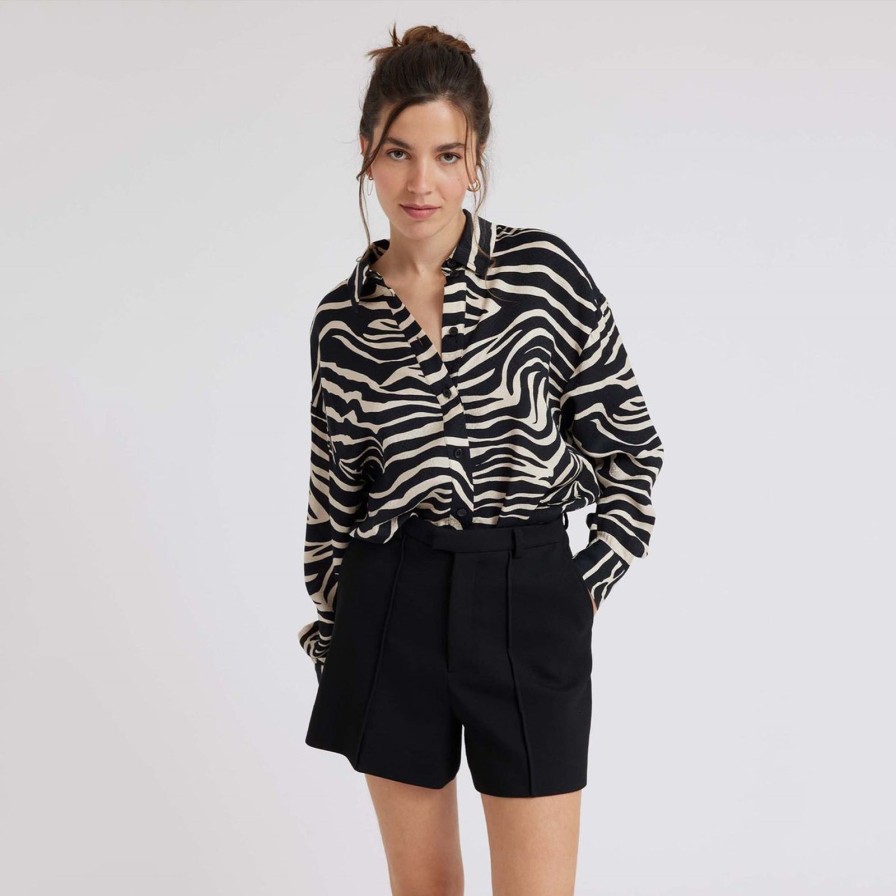 Online Idano Helene Shirt Ecru Zebra