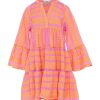 New Devotion Twins Ella Short Dress Neon Orange/Fuscia