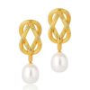 Online Claudia Bradby Love Knot Pearl Drop Earrings Gold