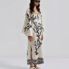 Clearance BY MALINA Manon Printed Satin Kaftan Dress