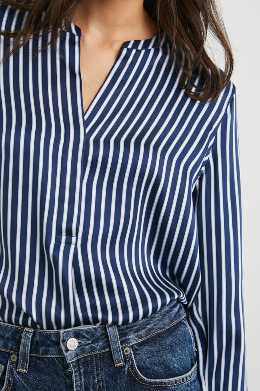 Best Rails Pearl Top Navy Kent Stripe