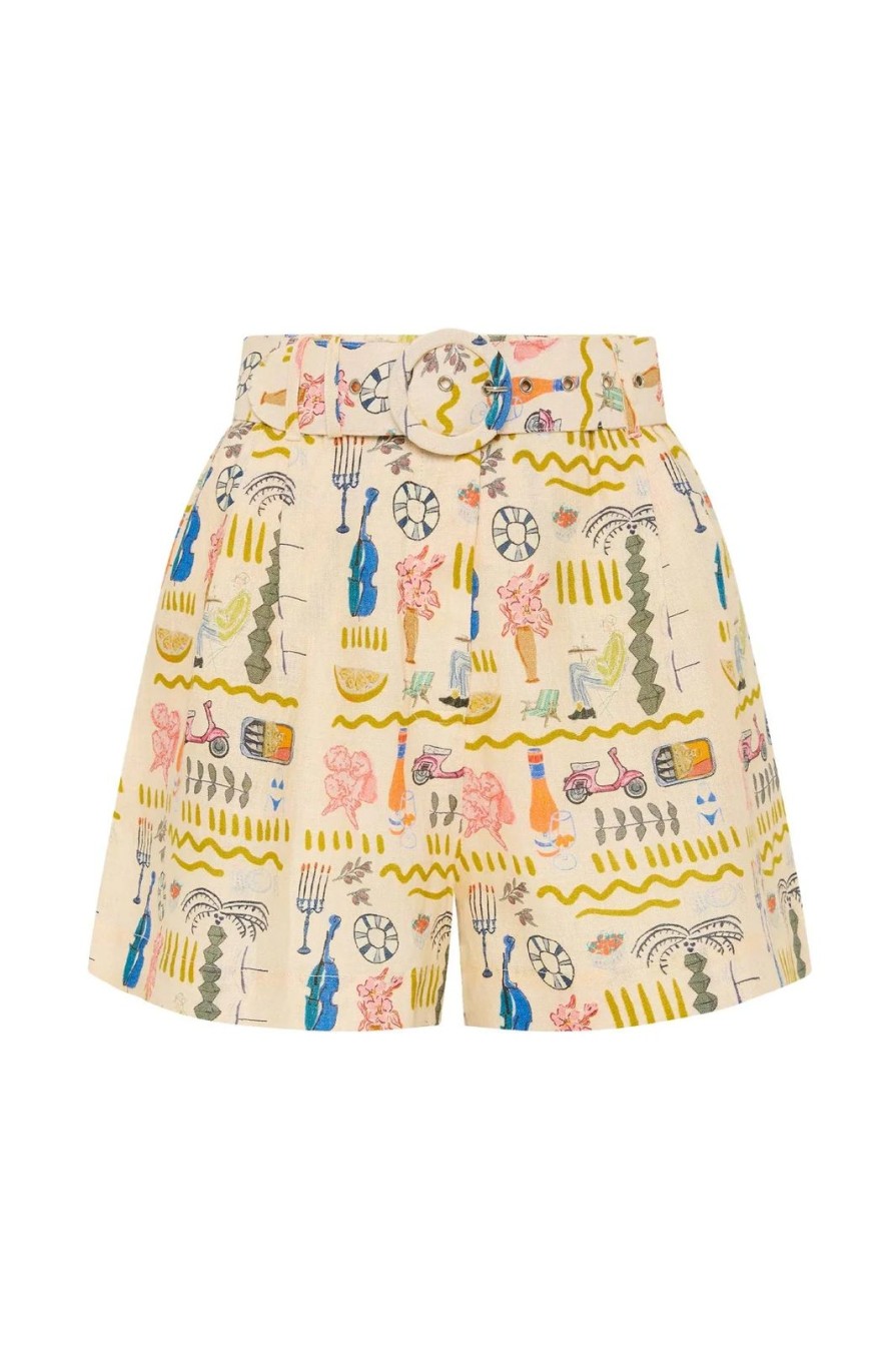 Clearance Palm Noosa Rummy Shorts Verano Yellow