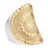 Hot Anna Beck Classic Saddle Ring Gold/Silver