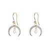 Clearance Kirstie Le Marque Diamond Horn & Pearl Drop Earrings