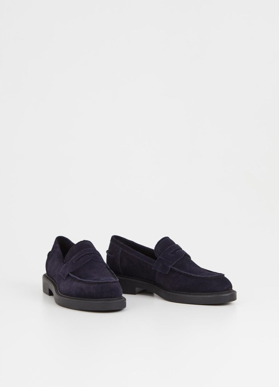 Clearance Vagabond Alex W Suede Loafer Indigo