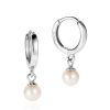 Wholesale Claudia Bradby Essential Micro Pearl Hoop Earrings