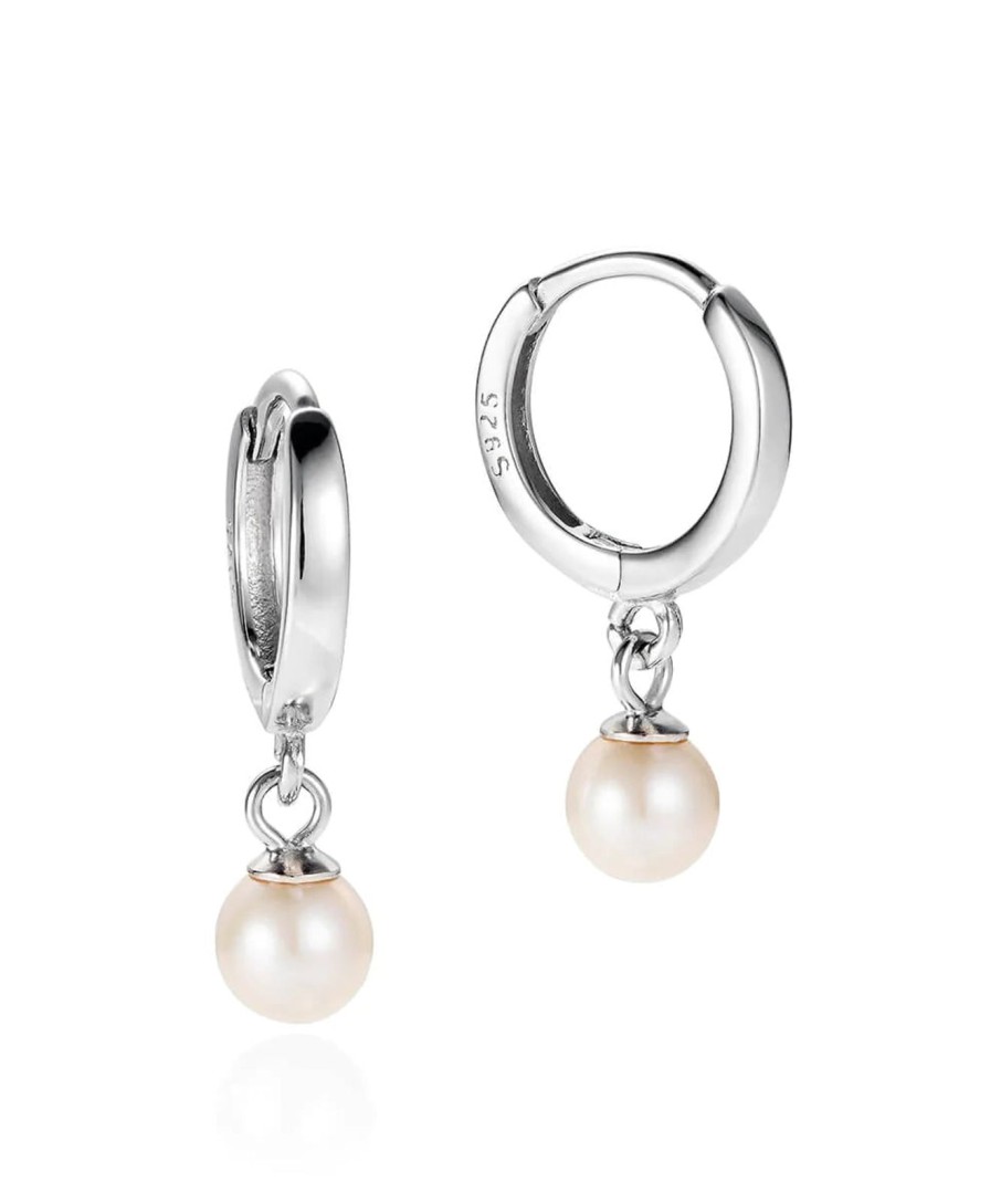 Wholesale Claudia Bradby Essential Micro Pearl Hoop Earrings