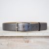 Hot Abro Wide Belt Leather Shimmer Anthracite