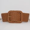 Clearance Abro Luna Wide Plaited Belt Cinnamon