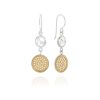 Clearance Anna Beck Signature Hammered And Dotted Double Drop Earrings Gold And Silver