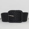 Clearance Abro Luna Wide Plaited Belt Black