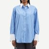 Clearance Samsoe Samsoe Salovas Shirt Blue Stripe