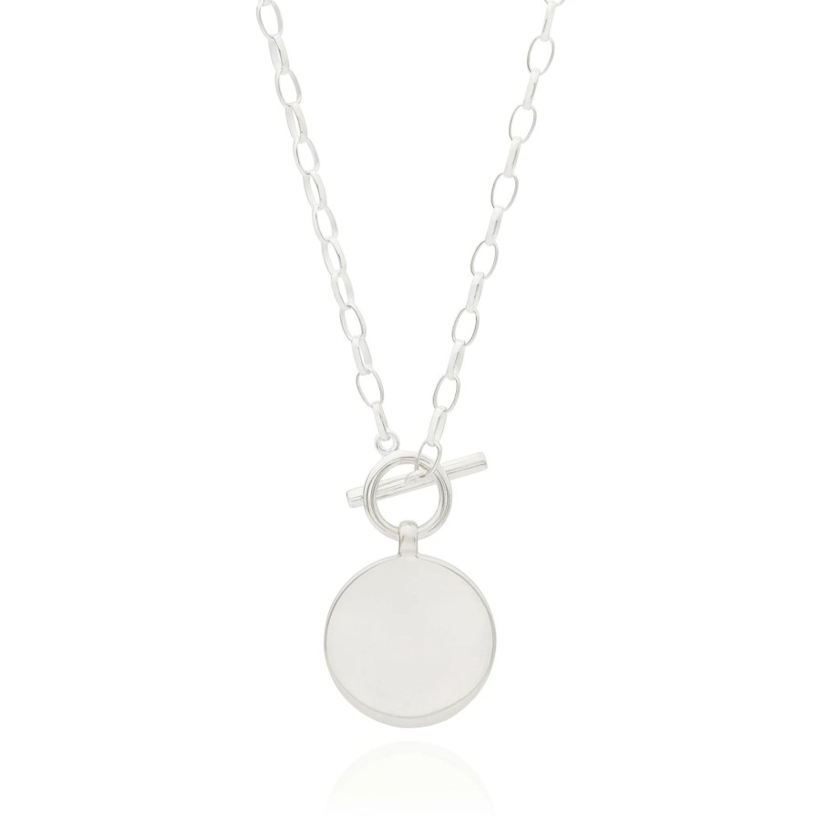 Online Anna Beck Contrast Dotted Circle Toggle Necklace - Silver/Gold