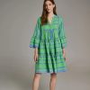 New Devotion Twins Ella Midi Dress Green/Blue