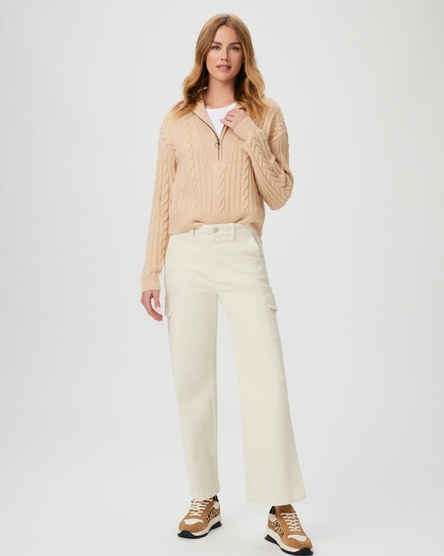 Best Paige Carly Cargo Trousers Quartz Sand