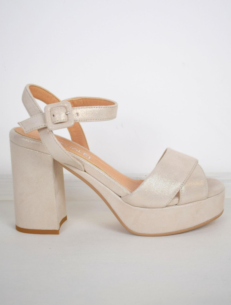 Clearance Donna Lei Dubai Sandal Latte Sparkle