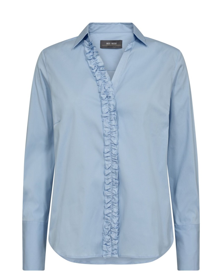 Hot Mos Mosh Mmsybel Satin Shirt Cashmere Blue