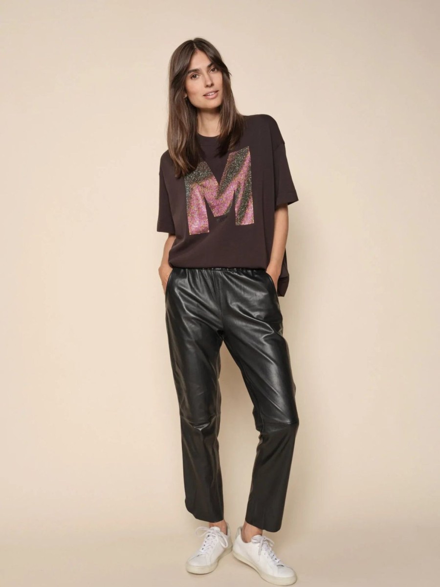 New Mos Mosh Mmzabel Long Leather Trousers