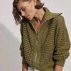 New Varley Eloise Zip-Through Fresh Fern