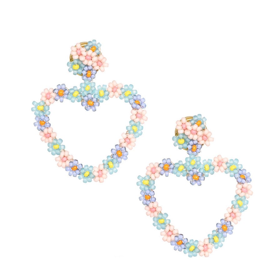 Wholesale Mishky Sublime Heart Earring Pastel Colour