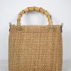 Clearance Abro Melissa Raffia Shopper Bamboo Small