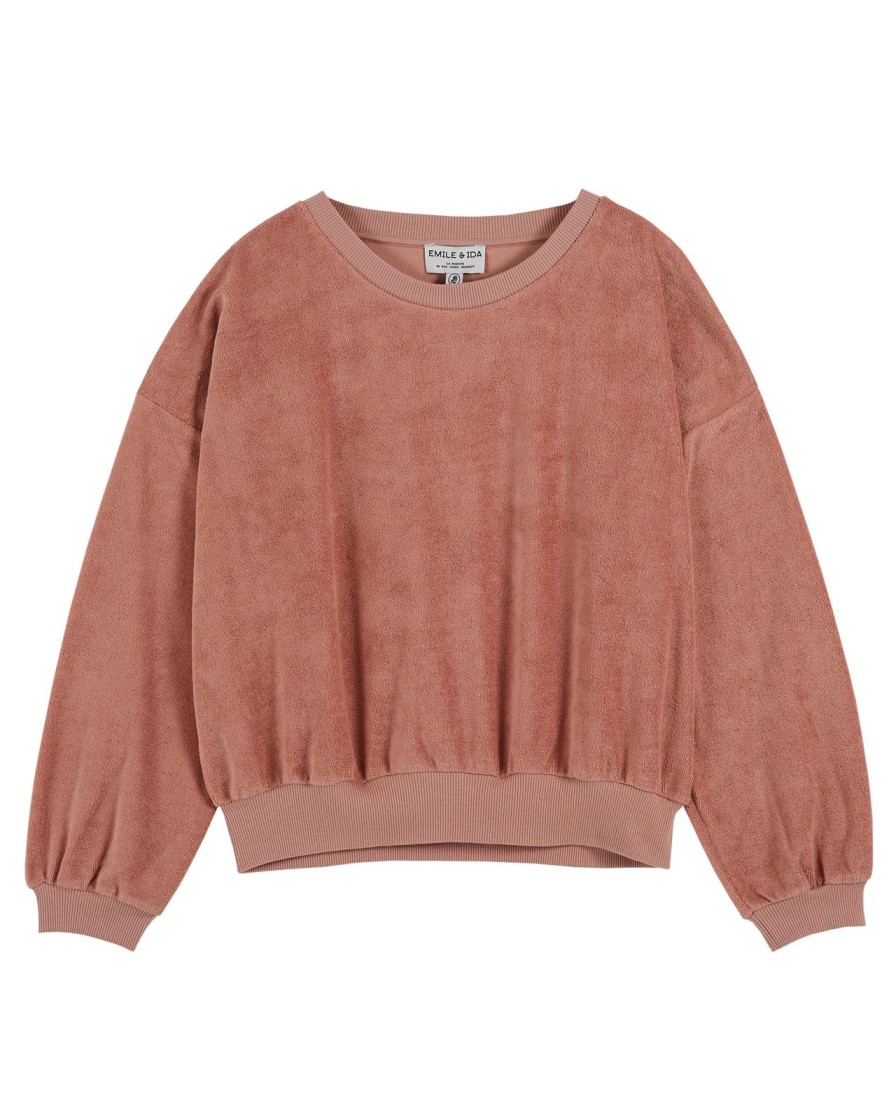 Hot Emile & Ida Zahara Terry Jersey Sweatshirt Blush