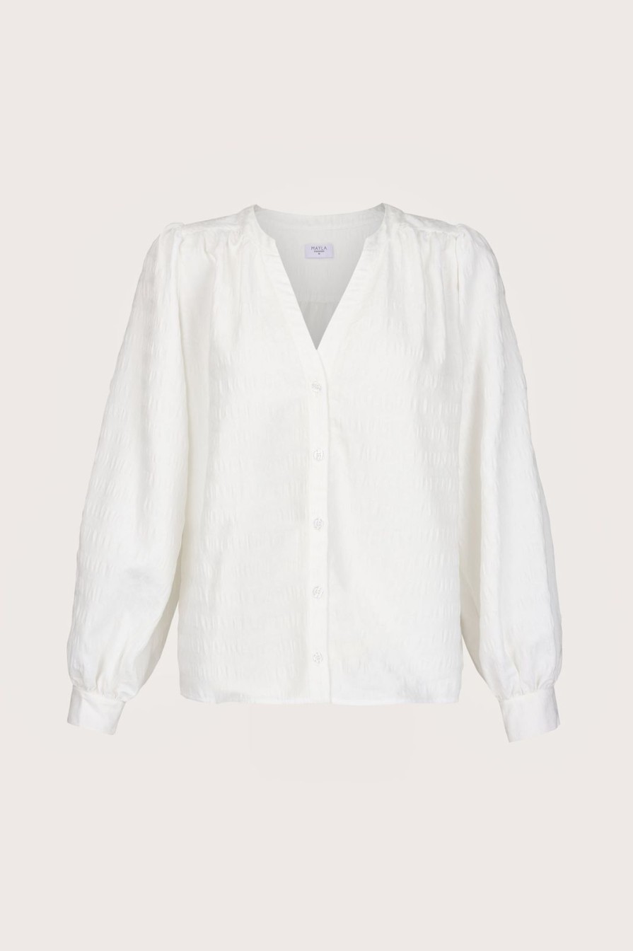 Hot Mayla Lorraine Blouse Winter White