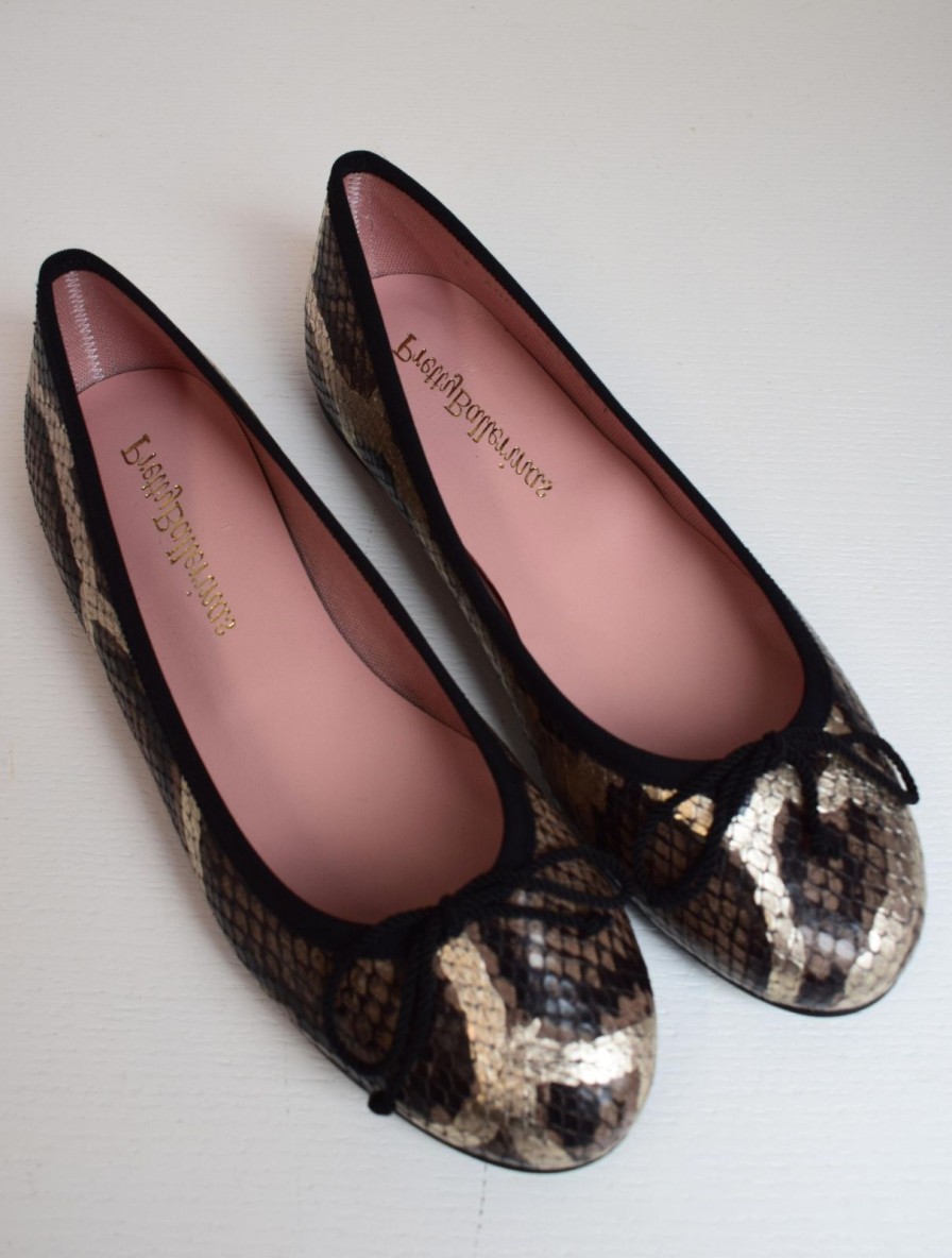 Wholesale Pretty Ballerinas Marilyn Snake Shimmer Black/Taupe