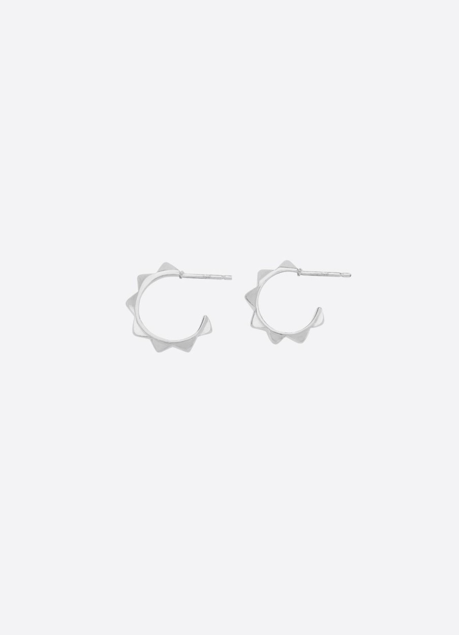 Wholesale Anna Beck Studded Hoops Silver