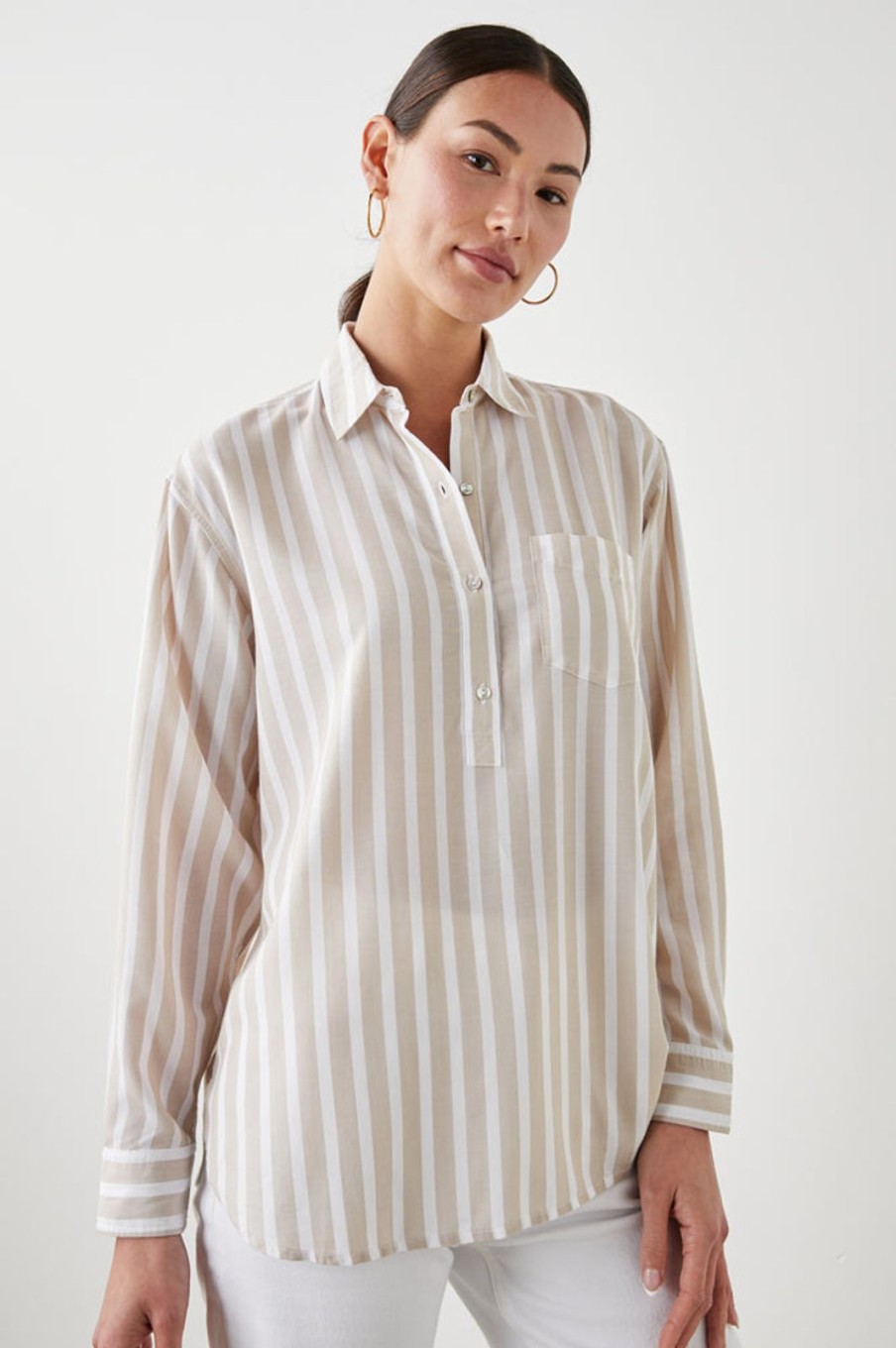 New Rails Elle Shirt Natural Stripe