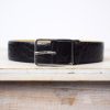 Online Abro Medium Croc Belt Black/Nickel