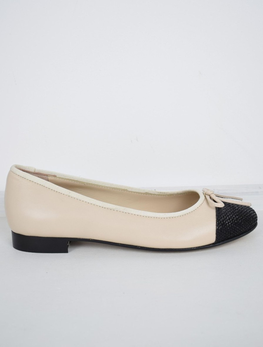 Online Donna Lei Raffia Coco Ballerina Blush/Black