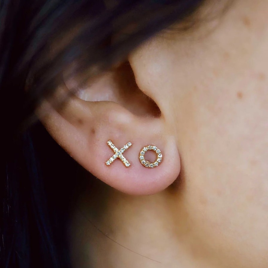 Best Kirstie Le Marque Diamond & Yellow Gold Xo Studs