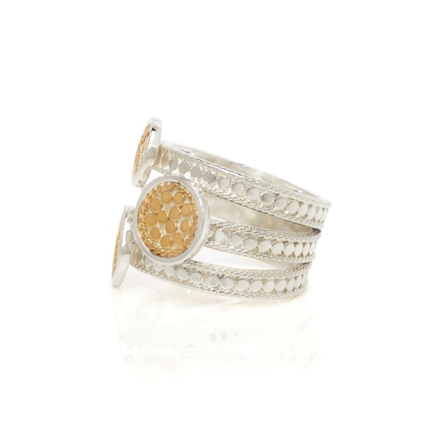 Clearance Anna Beck Signature Beaded Triple Ring Gold