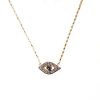 New Kirstie Le Marque Pave Diamond Evil Eye Necklace Emerald