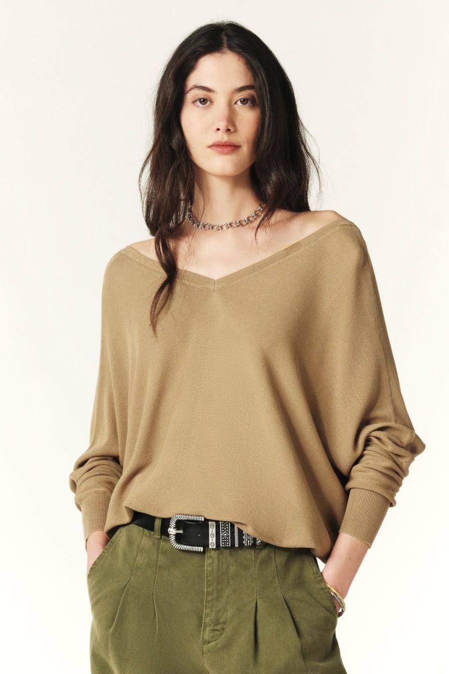 New ba&sh Elsy Jumper Camel