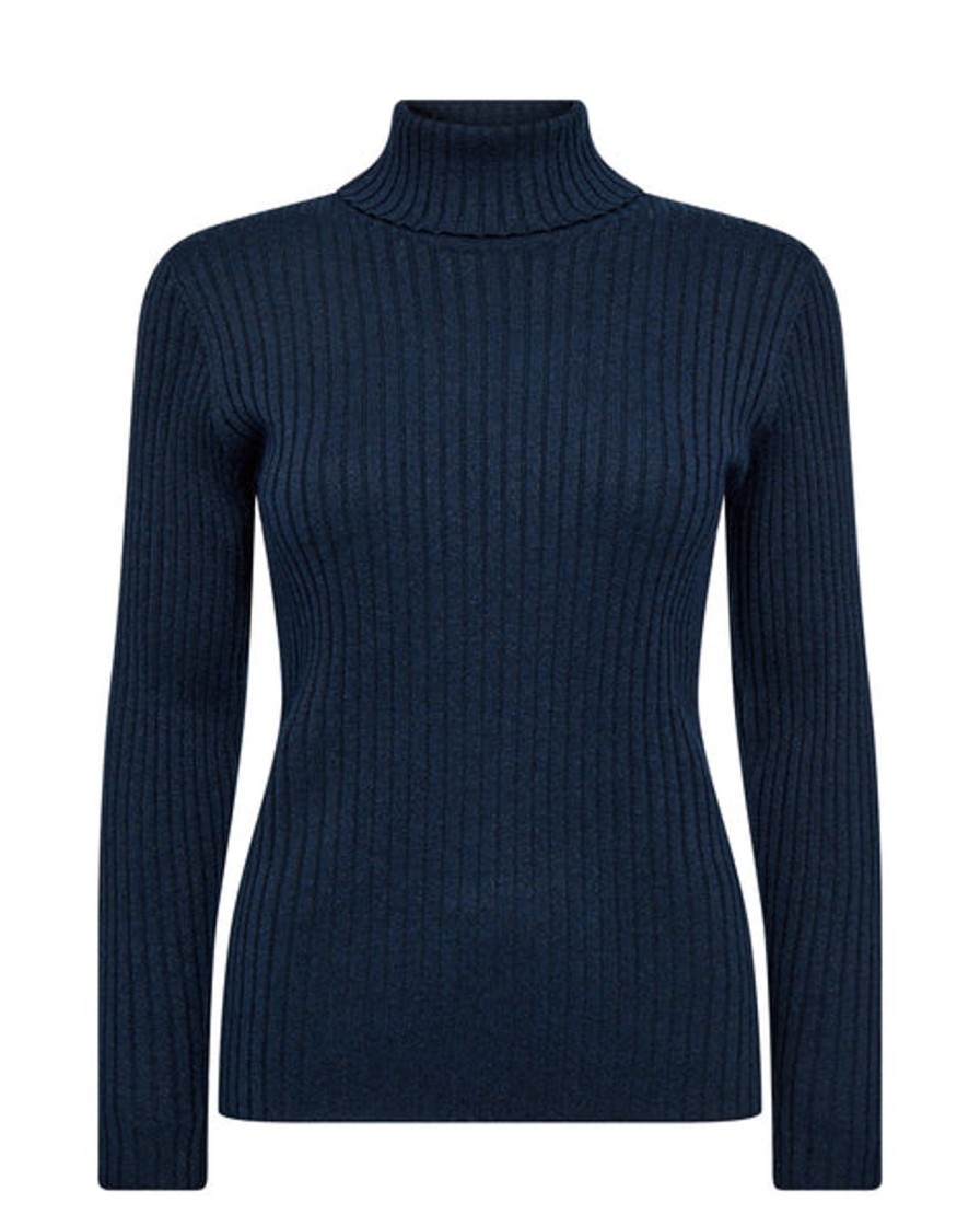 Best Mos Mosh Mmrelena Rib Rollneck Pageant Blue