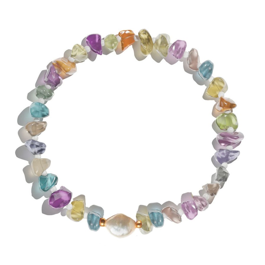 Best TINKALINK Fluorite & Pearl Bracelet