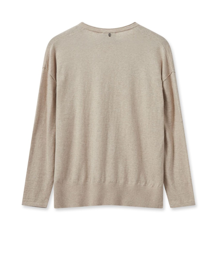 Clearance Mos Mosh Mmtani V-Neck Knit Cement