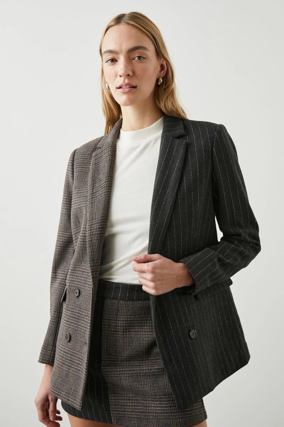 New Rails Cody Jacket Pinstripe Plaid Mix