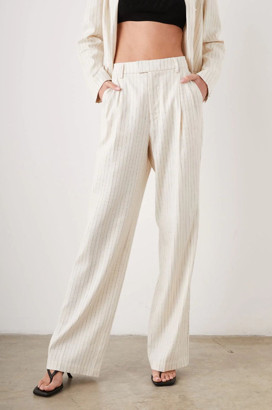 Online Rails Marnie Trousers Ivory Pinstripe