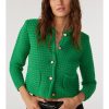 Hot ba&sh Gaspard Knitted Cardigan Vert